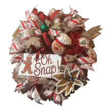 Load image into Gallery viewer, Oh Snap Gingerbread Wreath, Gingerbread Christmas, Christmas Decor