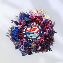 Load image into Gallery viewer, Air Force Wreath, Military Gift, Patriotic, Veteran Gift