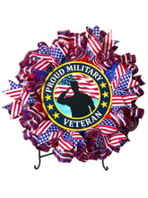 Load image into Gallery viewer, Military Veteran Wreath, Veteran Gift, Patriotic
