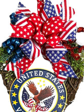 Load image into Gallery viewer, United States Veteran Wreath, Military Wreath, Patriotic, Veteran Gift