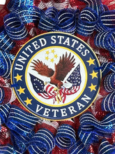 Load image into Gallery viewer, United States Veteran Wreath, Veteran Gift, Military Wreath, Patriotic
