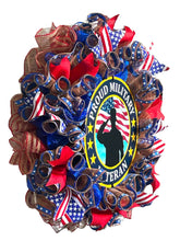 Load image into Gallery viewer, Proud Military Veteran Wreath, Military Wreath, Patriotic