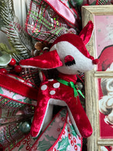 Load image into Gallery viewer, Santa and Rudolph Christmas Wreath, Christmas Decor, Traditional Christmas Wreath