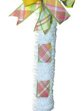 Load image into Gallery viewer, Pastel Floral Cross Wreath, Ribbon and Yarn Cross Wreath, Easter Wreath, Easter Decor