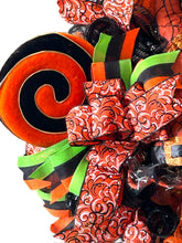 Load image into Gallery viewer, Witch Hat Wreath, Halloween Decor, Whimsical Halloween