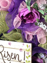 Load image into Gallery viewer, He Is Risen Easter Wreath, Easter Decor, Religious Easter