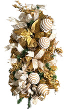 Load image into Gallery viewer, Rustic Christmas Swag, Gold Christmas, Farmhouse Christmas, Christmas Decor