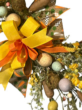 Load image into Gallery viewer, Easter Grapevine Wreath, Rustic Easter, Easter Decor, Easter Eggs and Carrots
