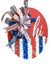 Load image into Gallery viewer, Patriotic Door Hanger, Red, White and Blue, Patriotic Decor, 4th of July, Stars and Stripes