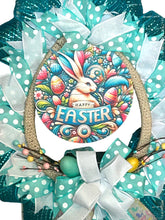 Load image into Gallery viewer, Happy Easter Wreath, Easter Wreath, Easter Decor, Bunny Egg Wreath