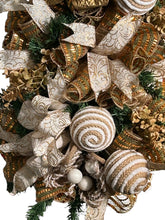 Load image into Gallery viewer, Rustic Christmas Swag, Gold Christmas, Farmhouse Christmas, Christmas Decor