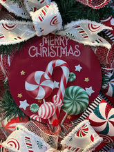 Load image into Gallery viewer, Peppermint Candy Swag, Christmas Wreath, Christmas Candy, Candy Theme Christmas, Christmas Decor
