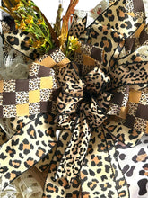 Load image into Gallery viewer, Fall Wreath, Leopard Pumpkin Fall Wreath, Autumn Decor