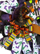 Load image into Gallery viewer, Halloween Witch Wreath, Halloween Decor, Witch Legs