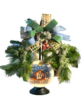 Load image into Gallery viewer, O’Come Let Us Adore Him Wreath, Christmas Wreath, Religious Decor, Religious Christmas, Christmas Decor
