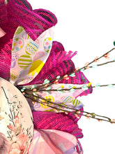 Load image into Gallery viewer, Pink Bunny Easter Wreath, Easter Decor, Bunny Wreath