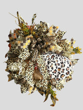 Load image into Gallery viewer, Fall Wreath, Leopard Pumpkin Fall Wreath, Autumn Decor