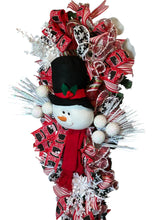 Load image into Gallery viewer, Snowman Christmas Swag, Christmas Wreath, Christmas Decor, Snowman