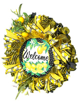 Load image into Gallery viewer, Welcome Wreath, Lemon Wreath, Summer Spring Wreath