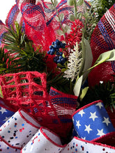 Load image into Gallery viewer, Patriotic Swag, Patriotic Wreath, Memorial Day Veteran’s Day Decor