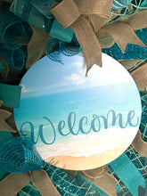 Load image into Gallery viewer, Welcome Wreath, Nautical Wreath, Beach House, Lake House, Summer Wreath