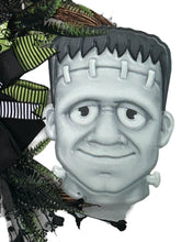 Load image into Gallery viewer, Frankenstein Wreath, Halloween Wreath, Halloween Monster Decor, Classic Horror