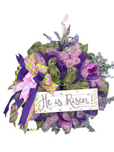 Load image into Gallery viewer, He Is Risen Easter Wreath, Easter Decor, Religious Easter