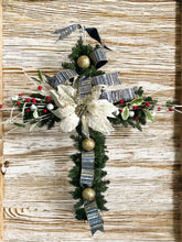 Load image into Gallery viewer, Christmas Cross Decor, Religious Decor, Christmas Decor