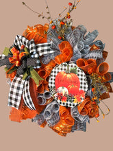 Load image into Gallery viewer, Give Thanks, Thanksgiving Wreath, Thanksgiving Decor
