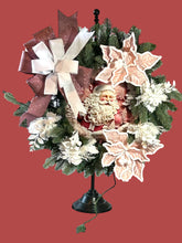 Load image into Gallery viewer, Pink Santa Christmas Wreath with Lights, Christmas Wreath, Christmas Decor, Winter Decor