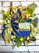 Load image into Gallery viewer, Welcome Wreath, Lemon Wreath, Home Decor, Spring Wreath, Summer Wreath