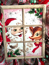 Load image into Gallery viewer, Santa and Rudolph Christmas Wreath, Christmas Decor, Traditional Christmas Wreath