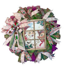 Load image into Gallery viewer, Santa and Rudolph Christmas, Christmas Wreath, Christmas Decor
