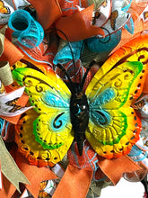 Load image into Gallery viewer, Colorful Butterfly Wreath, Spring Summer Wreath, Home Decor