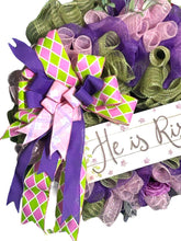 Load image into Gallery viewer, He Is Risen Easter Wreath, Easter Decor, Religious Easter