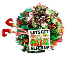 Load image into Gallery viewer, Let’s Get Elfed Up Christmas Wreath, Christmas Decor, Elf Christmas