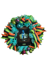 Load image into Gallery viewer, Bob BeetleJuice Halloween Wreath, Halloween Decor