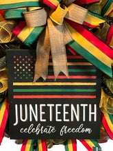 Load image into Gallery viewer, Juneteenth Wreath, Juneteenth Celebrate Freedom