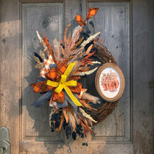 Load image into Gallery viewer, Fall-Autumn Wreath, Fall Grapevine Wreath, Thanksgiving Decor