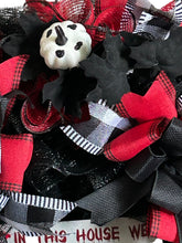 Load image into Gallery viewer, Classic Horror Halloween Wreath, Halloween Decor, Halloween Movie Characters