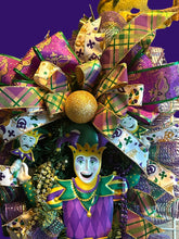 Load image into Gallery viewer, Mardi Gras Swag, Jester Swag, Mardi Gras Decor, Fat Tuesday