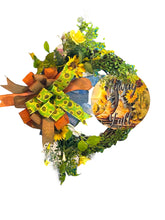 Load image into Gallery viewer, Howdy Y’All Wreath, Everyday Wreath, Cowboy Wreath, Floral Grapevine Wreath