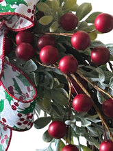Load image into Gallery viewer, Merry Christmas Wreath, Red Berries Christmas, Christmas Decor, Christmas Wreath