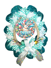 Load image into Gallery viewer, Happy Easter Wreath, Easter Wreath, Easter Decor, Bunny Egg Wreath