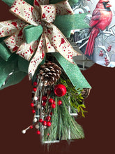 Load image into Gallery viewer, Cardinal Wreath, Winter Wreath, Christmas Wreath, WInter Decor