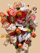 Load image into Gallery viewer, Gingerbread Christmas Swag, Christmas Decor, Gingerbread
