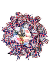 Load image into Gallery viewer, Military Wreath, Patriotic Wreath, Veteran Wreath, Patriotic Decor