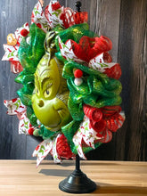 Load image into Gallery viewer, Green Monster Wreath, Christmas Wreath, Christmas Decor