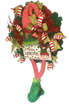 Load image into Gallery viewer, Merry Christmas Elf Wreath, Elf Christmas, Christmas Decor