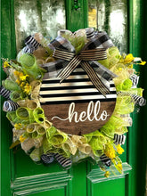Load image into Gallery viewer, Hello Wreath, Everyday Wreath, Home Decor, House Warming Gift